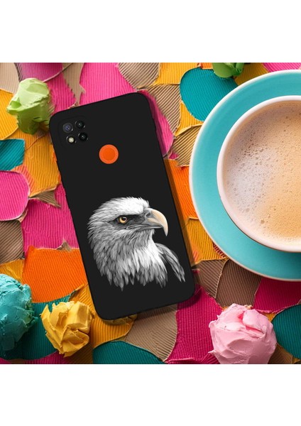 Xiaomi Redmi 10A ile Uyumlu Kartal (0214C) Tasarımlı Siyah Lansman Kılıf fırsatları