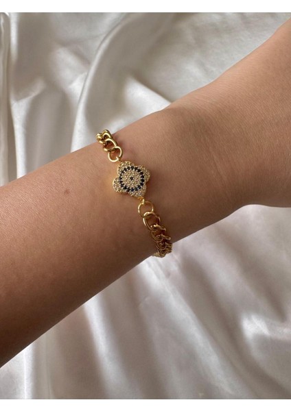 Mavi Taşlı Gold Bileklik modelleri