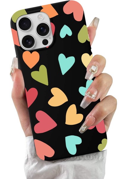 iPhone 16 Pro Max ile Uyumlu Tropikal Kalpler (0214B) Tasarımlı Siyah Lansman Kılıf fiyatları