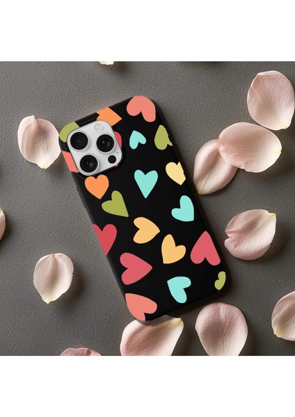 iPhone 16 Pro Max ile Uyumlu Tropikal Kalpler (0214B) Tasarımlı Siyah Lansman Kılıf