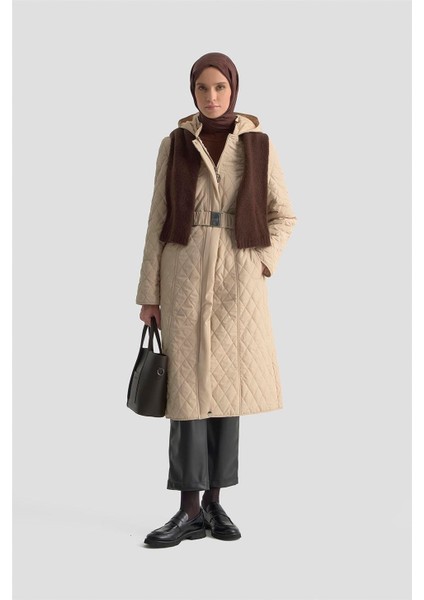 Kemerli Kapitone Kaban 25KT706 Bej fiyatları