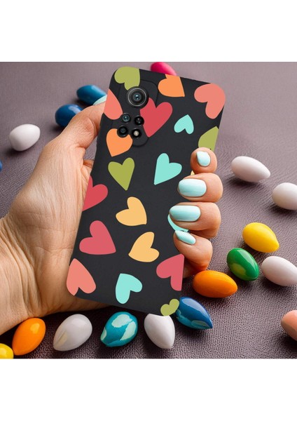 Xiaomi Mi 10T ile Uyumlu Tropikal Kalpler (0214B) Tasarımlı Siyah Lansman Kılıf modelleri
