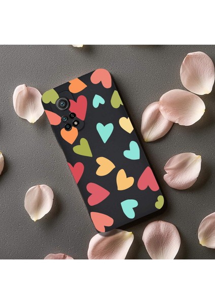 Xiaomi Mi 10T ile Uyumlu Tropikal Kalpler (0214B) Tasarımlı Siyah Lansman Kılıf