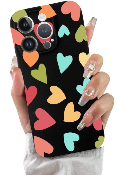 iPhone 15 Pro ile Uyumlu Tropikal Kalpler (0214B) Tasarımlı Siyah Lansman Kılıf fiyatları