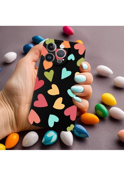 iPhone 15 Pro ile Uyumlu Tropikal Kalpler (0214B) Tasarımlı Siyah Lansman Kılıf modelleri