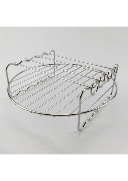 Airfryers Için Raf Ev Hava Fritöz Çift Katmanlı Hava Fritöz Raf Izgara Barbekü Malzemeleri Beş Iğneli Yuvarlak (Yurt Dışından) fiyatları