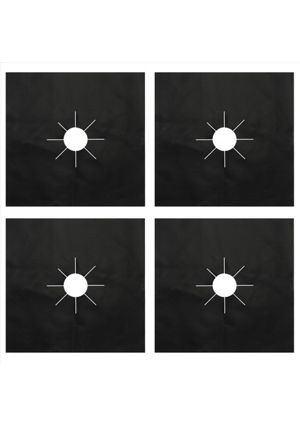 4 Brülör Kapağı, Tekrar Kullanılabilir Kapak, Yapışmaz Brülör Astarı, Gaz Sobası Için Isı Yalıtım Pedi (Yurt Dışından)