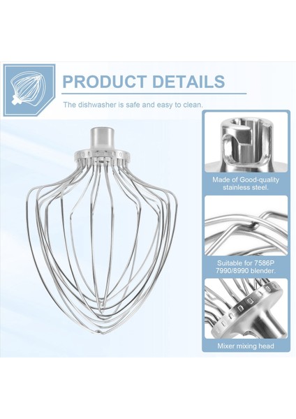 7 Quart Kaldırmalı Stand Mikser Aksesuarları, Karıştırma Başlığı, Çırpıcı, KSM7586P/7990/8990 Için Uygundur (Yurt Dışından) fırsatları