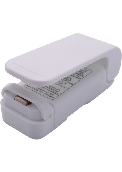 Mühürleyen Plastik Ambalaj Saklama Çantası Mini Yapıştırma Makinesi Kullanışlı Etiket ve Gıda Aperatif Mutfak Aksesuarları Için Mühürler Beyaz (Yurt Dışından)