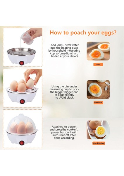 Elektrikli Yumurta Pişirici Kazan, Yumuşak Orta Veya Sert Haşlama, Çift Katmanlı Yumurta Makinesi, Yumurta Buharlayıcı Ab Fişi (Yurt Dışından) modelleri