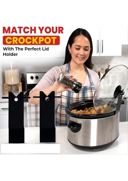 Temiz Mutfak Için Kapak Tutucu, Yemek Pişirirken Kullanımı Kolay Kapak Tutucu, Yerden Tasarruf Sağlayan Crockpot Standı Crockpot Kapak Tutucu (Yurt Dışından) fiyatları