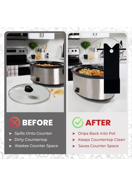 Temiz Mutfak Için Kapak Tutucu, Yemek Pişirirken Kullanımı Kolay Kapak Tutucu, Yerden Tasarruf Sağlayan Crockpot Standı Crockpot Kapak Tutucu (Yurt Dışından) modelleri