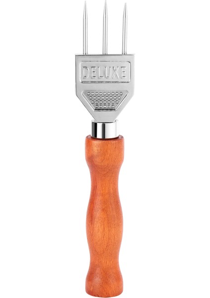 Buz Kıracağı - Masif Ahşap Saplı Sağlam Buz, Kokteyl Barmeni Için 304 Paslanmaz Çelik Üç Uçlu Buz Kırıcı (Yurt Dışından)