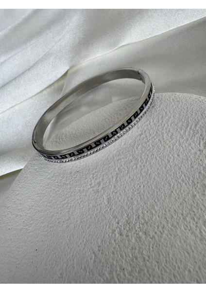 Tasarım Zirkon Taşlı Labirent Desenli Bileklik fiyatları