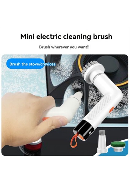 Elektrikli Temizleme Fırçası Çok Fonksiyonlu Ev Mutfak Tencere Fırçası Elde Taşınabilir Otomatik Temizleme Fırçası Siyah (Yurt Dışından) modelleri