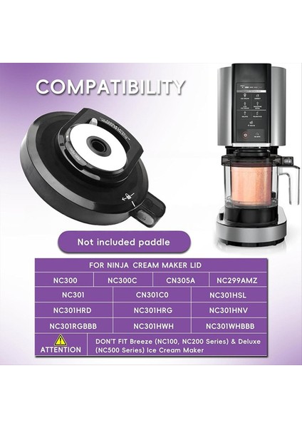 Ninja NC301, NC299AMZ, CN305A, CN301CO Serisi Dondurma Makinesi Için Krem Kase Kapağı Dış Kase Kapağı Küreksiz (Yurt Dışından) modelleri