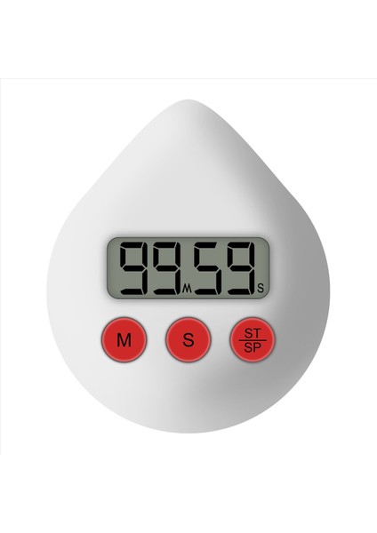 Dijital Banyo Saati Su Geçirmez Duş Saati Zamanlayıcı Sıcaklık Nem Görsel Geri Sayım Zamanlayıcı Duvar Saati Beyaz (Yurt Dışından)