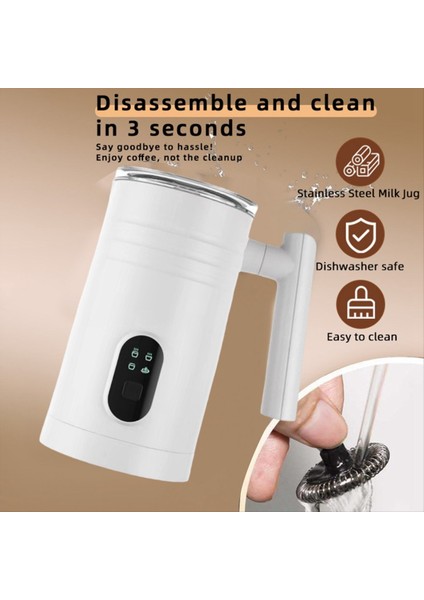 Tam Otomatik Süt Köpürtücü Akıllı Dokunmatik Kontrol Süt Isıtıcı Sıcaklık Ayarları Sıcak ve Soğuk Süt Köpürtücü Ab Fişi (Yurt Dışından) fırsatları