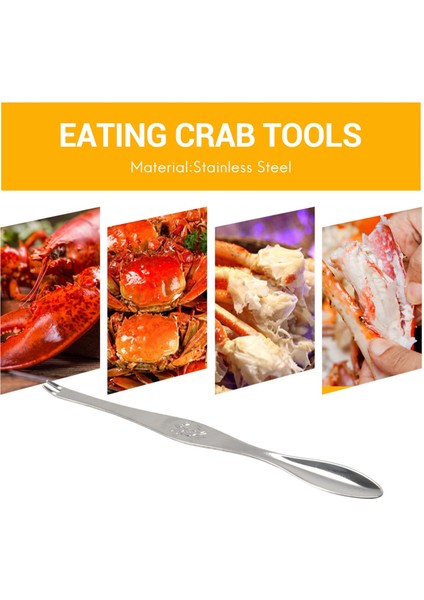 Deniz Ürünleri Aracı Yengeç Kırıcılar Kaşıklar Paslanmaz Çelik Yengeç Soyma Karides Aracı Istakoz Kelepçesi Pense Klips Seçimi - 5 Adet (Yurt Dışından) fırsatları