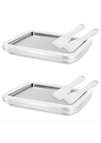 Dondurma Şerbeti Dondurulmuş Yoğurt Makinesi Hızlı Soğutma Plakası ve Kazıyıcılar Yumuşak Dondurma ve Smoothie Yapmak Için (Yurt Dışından)