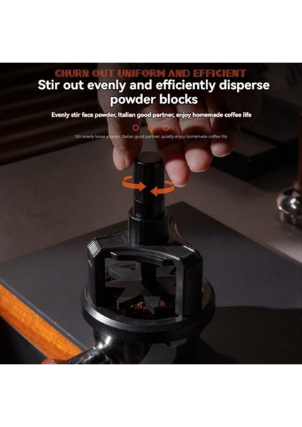 Wdt Alet Seti Espresso Kahve Karıştırıcı Dağıtıcı 58 mm Ayarlanabilir Derinlikli Espresso Karıştırıcı Aleti Döner Kahve Tozu Iğnesi (Yurt Dışından) fırsatları