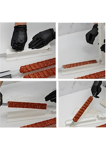 Tek Sıralı Kebap Makinesi Barbekü Et Şiş Makinesi Kebap Pres Makinesi Tekrar Kullanılabilir Barbekü Şiş Makinesi Kebap - Beyaz (Yurt Dışından) fırsatları