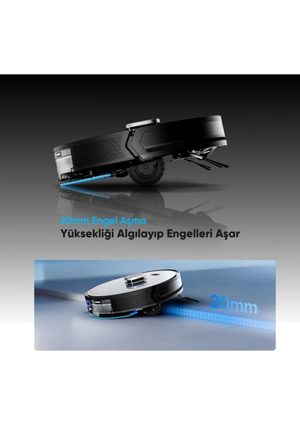 Katya V+ Akıllı Robot Süpürge 10000PA Premium Otomatik Toz Toplama Üniteli indirimleri