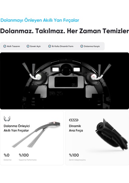 Katya V+ Akıllı Robot Süpürge 10000PA Premium Otomatik Toz Toplama Üniteli