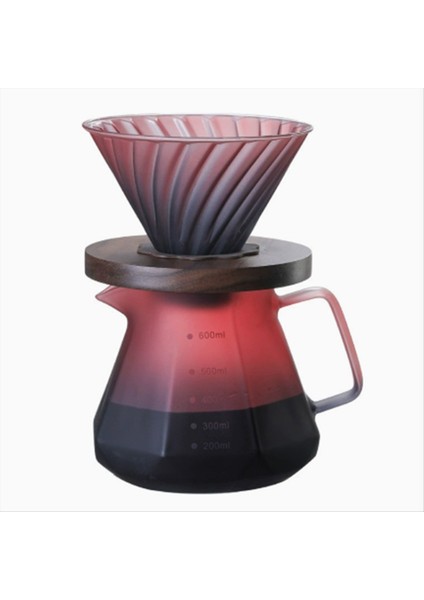 Ceviz Saplı Kahve Filtresi El Damlama Demliği Perkolatörleri Borosilikat Cam Dökme Kahve Çay Seti (Yurt Dışından)