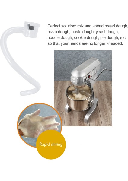 Kitchen Aid Mikseri Için Spiral Hamur Kancası Yedeği - K5SS K5A Ksm5 KS55 Pro 600 Çırpıcı Ataşmanı Için Kaplamalı Hamur Kancası (Yurt Dışından) fiyatları