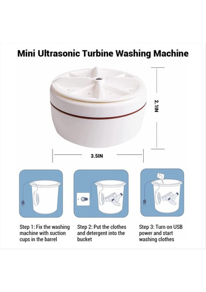 Kamp ve Iş Seyahatleri Için Uygun Taşınabilir Mini Çamaşır Makinesi. Çorap, Küçük Bez ve Havluları Yıkamak Için Kullanılabilir (Yurt Dışından) modelleri