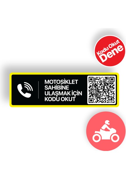 Motosiklet Numaratörü - Numarasız Numaratör - Qr Kodlu Numaratör (Yatay Etiket) fiyatları