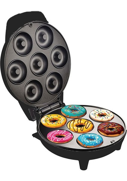 Mini Donut Makinesi 220V Donut Yapma Makinesi Kendin Yap Ev Kullanımı Mini Donut Yapma Makinesi Siyah Ab Fişi (Yurt Dışından)