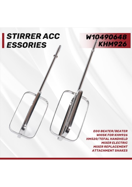 KHM926 Kenwood HM520/TEFAL El Mikseri Elektrikli Mikser Yedek Parçası Shake'ler Için Yumurta Çırpıcı/çırpıcı (Yurt Dışından) fırsatları