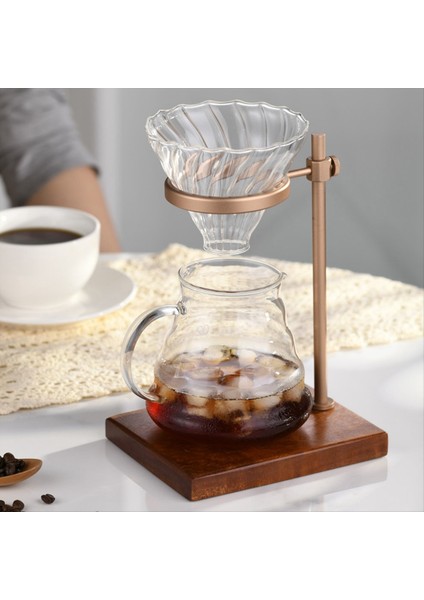 El Dökme Standı Kahve Istasyonu Dökme Kahve Damlatıcısı Ayarlanabilir Kahve Filtresi Standı Tutucu Ahşap Tabanlı (Yurt Dışından) fırsatları