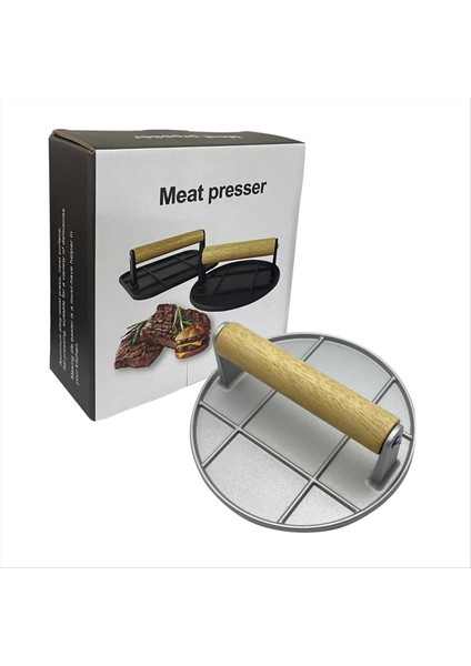 Izgara Presi, Ağır Hizmet Tipi Çok Fonksiyonlu - Et Presi, Sandviç ve Pastırma Presi - Mutfak Için Burger Presi Köfte Yapıcı Yuvarlak - B (Yurt Dışından) fırsatları