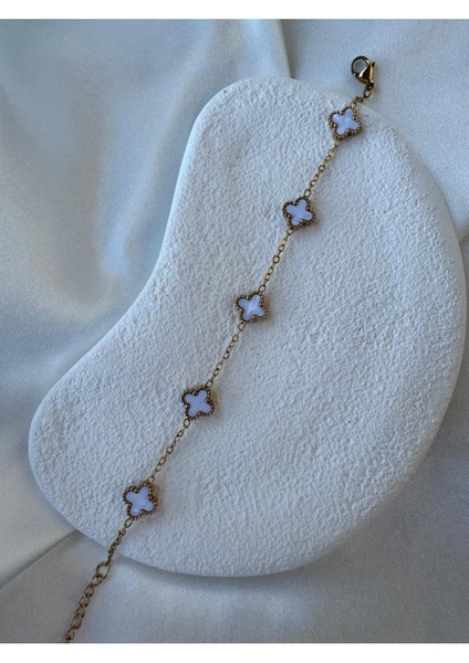 Çelik Mini Beyaz Cleef Model Bileklik fiyatları