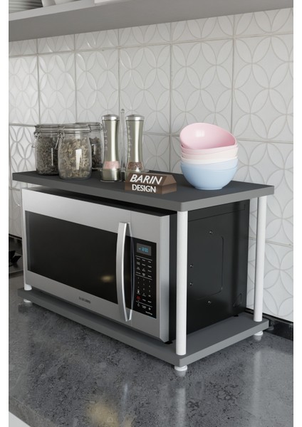 Çevir Kur Mutfak Tezgah Üstü Mikrodalga Rafı Beyaz Demir Organizer Stand Baharatlık Raf Sistemleri fiyatları