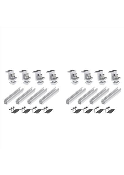 8x Güneş Panel Braketi Fotovoltaik Panel Raylı Güneş Paneli Montaj Modülü Mid ile Yamuk Çatı 35MM (Yurt Dışından)
