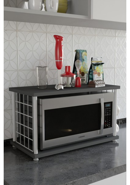 Çevir Kur Beyaz Demir Metal Askılı | Mutfak Tezgah Üstü Mikro Dalga Rafı | Çok Amaçlı Organizer Raf fiyatları