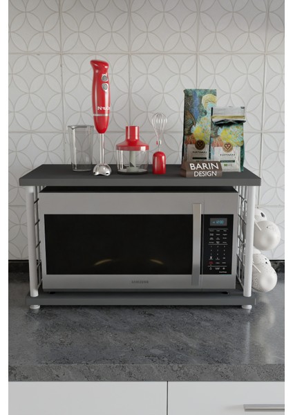 Çevir Kur Beyaz Demir Metal Askılı | Mutfak Tezgah Üstü Mikro Dalga Rafı | Çok Amaçlı Organizer Raf modelleri