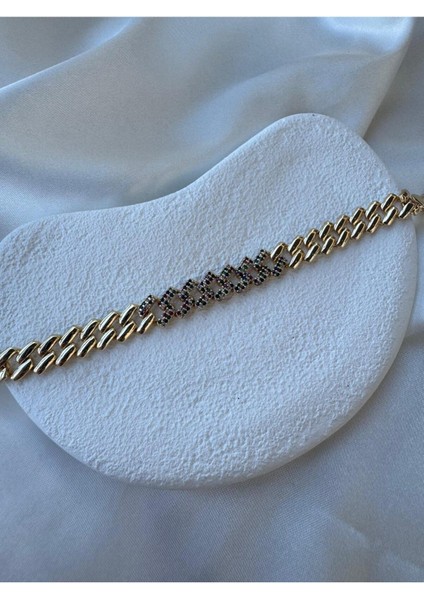 Tasarım Renkli Zirkon Taşlı Bileklik