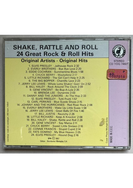 Shake Rattle And Roll 24 Great Hits CD (Orijinal Dönem Baskı Cd) fiyatları
