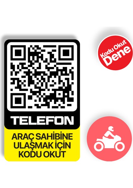 Motosiklet Numaratörü - Numarasız Numaratör - Qr Kodlu Numaratör (Dikey Etiket) fiyatları