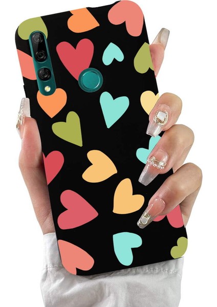 Huawei Y9 Prime 2019 ile Uyumlu Tropikal Kalpler (0214B) Tasarımlı Siyah Lansman Kılıf fiyatları