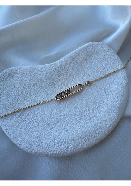 Mess Tasarım Zirkon 3 Taşlı Bileklik fiyatları