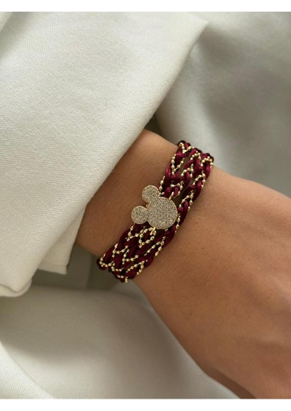 Figürlü Ametist Ip Bileklik