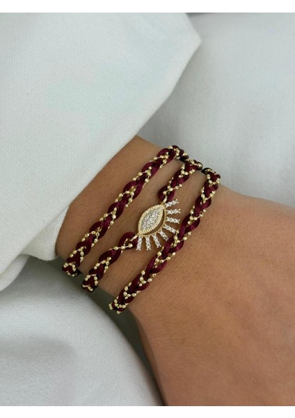 Figürlü Ametist Ip Bileklik