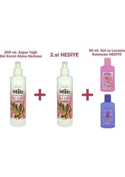 Hediyeli Ürün!! 200 Ml. Argan Yağlı Gül Kremi Alan Herkese