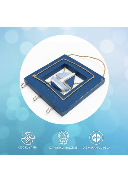 Duvar Anahtarlık Askısı Ahşap Dekoratif Yelkenli Çerçeve fiyatları